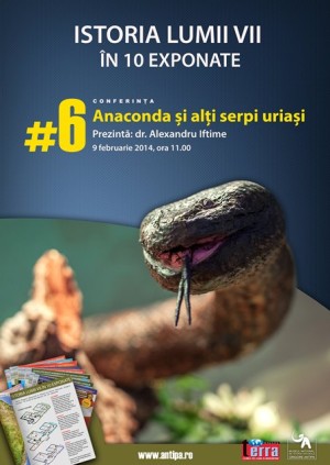 Anaconda si alti serpi uriasi la Muzeul Antipa